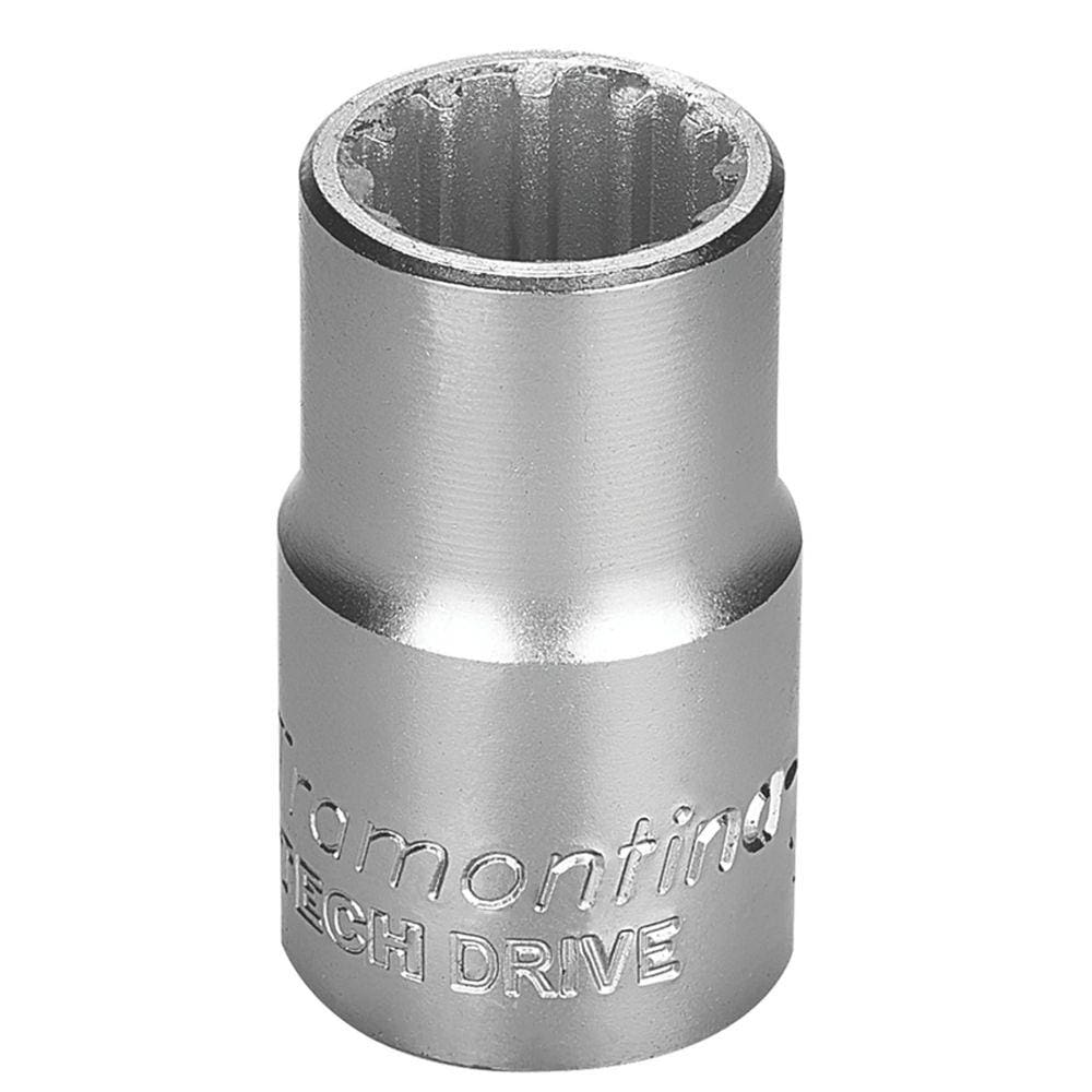 Soquete Techdrive em Aço Cromo Vanádio 15 mm - Encaixe 1/2" Tramontina PRO Tramontina