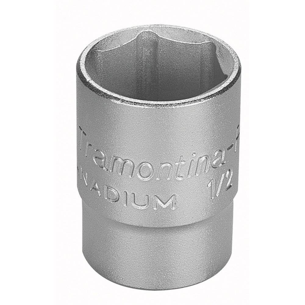 Soquete Sextavado em Aço Cromo Vanádio 17 mm - Encaixe 1/2" Tramontina PRO Tramontina
