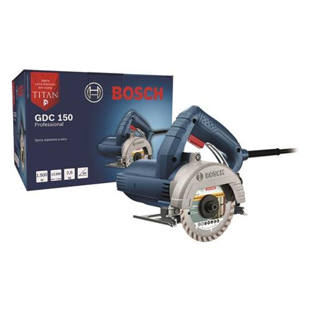 Serra Circular Mármore 5” 1500W Heavy Duty GDC150 Titan Bosch 110V