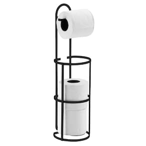 Suporte Para Papel Higienico Preto Fosco
