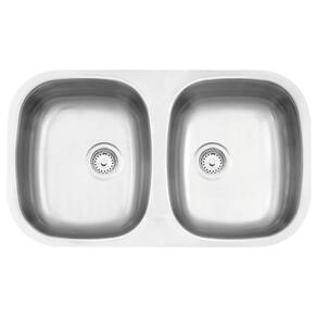 Cuba de Embutir Tramontina Prime Isis 2C 34 BL em Aço Inox Acetinado 76 x 44 cm com Válvulas