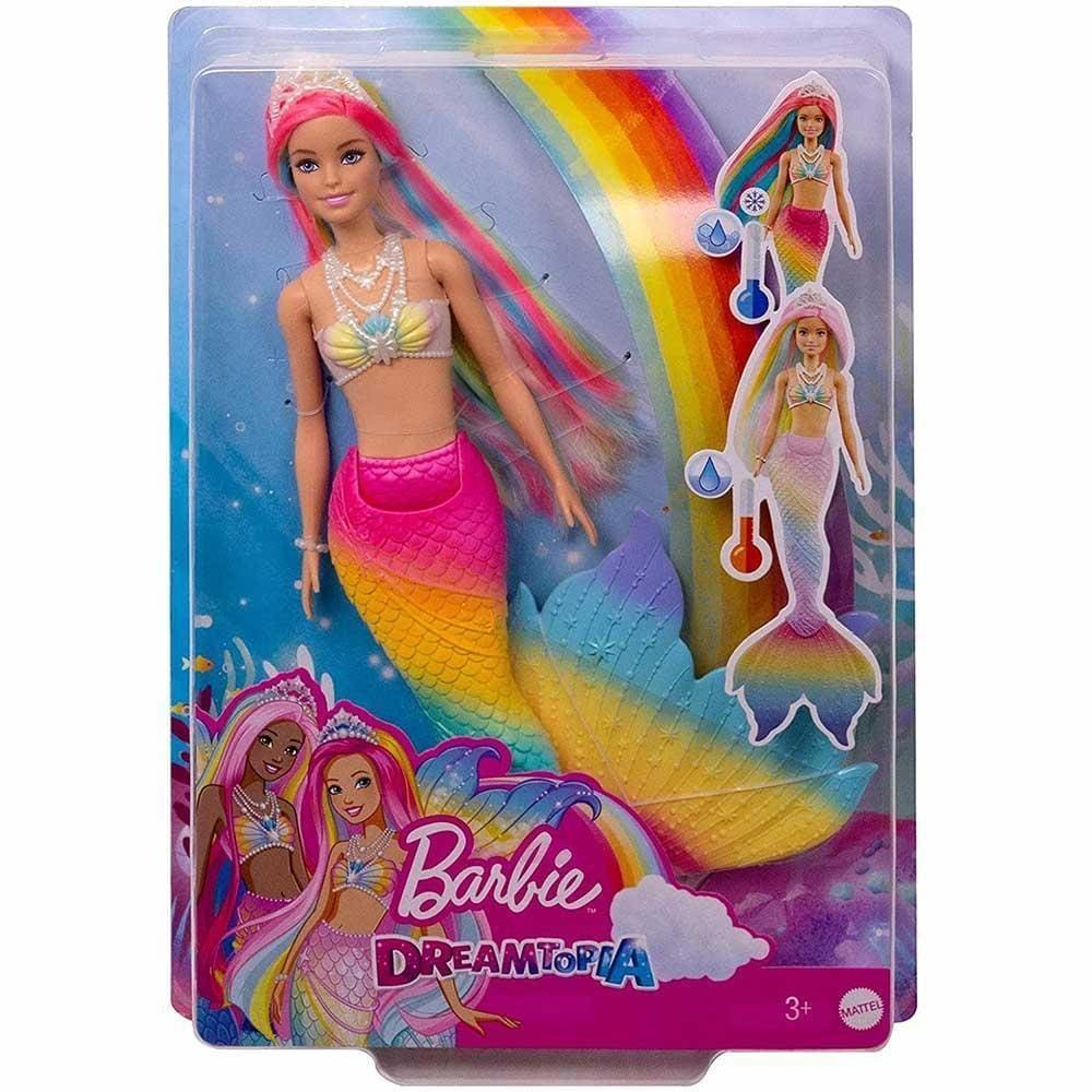 Original barbie dreamtopia crayola sereia barbie boneca brinquedos