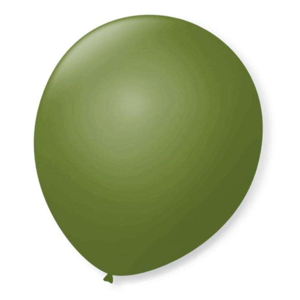 Balão São Roque Número 7 Verde Militar 50 Unidades