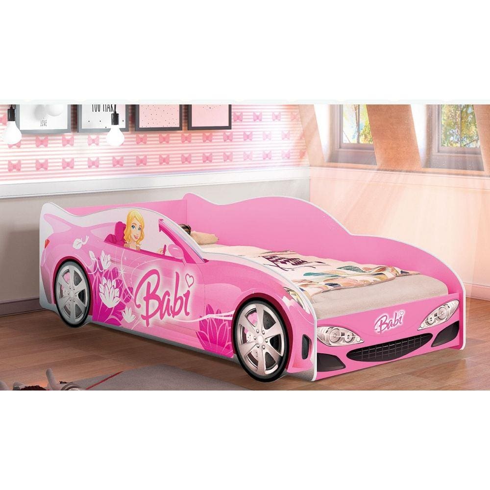 Mini Cama Carro Corrida Infantil Force Azul com Colchão