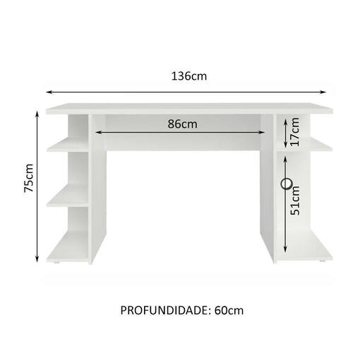 Mesa para Computador Gamer Preta 9414 Madesa - Madesa Móveis