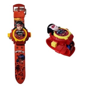Relógio Digital Com Projetor Imagem Ladybug Miraculous