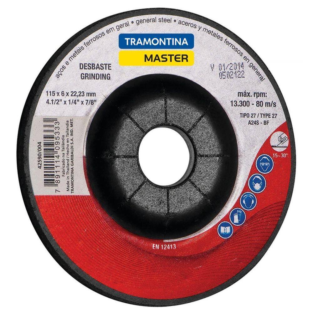 Disco de Desbaste 4.1/2" Tramontina para Aços e Metais Tramontina