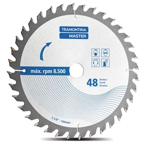 Disco de Corte 7.1/4" 48 Dentes Tramontina para Serra Circular Tramontina