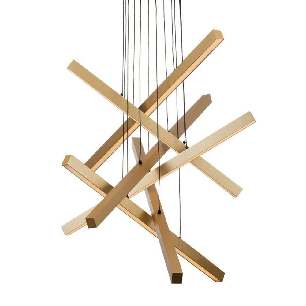 Lustre Pendente Newline Fit Led 715 Bivolt Dourado