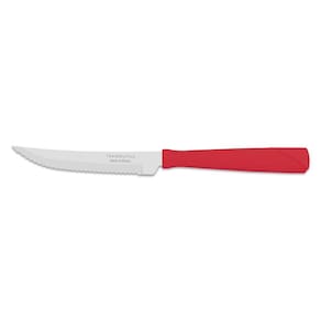Faca para Churrasco Tramontina New Kolor com Lâmina em Aço Inox e Cabo de Polipropileno Vermelho 4" Tramontina