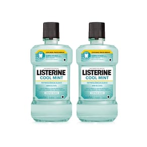 Kit 2 Antissépticos Bucal Listerine Cool Mint Refrescância Suave 500ml