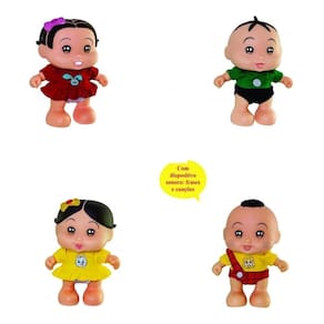 Coleção Turma Da Mônica Baby 4super Bonecas Fala Frases Vini