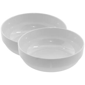 Kit 02 Travessas Saladeiras Tigelas Brancas 1,5L Melamina