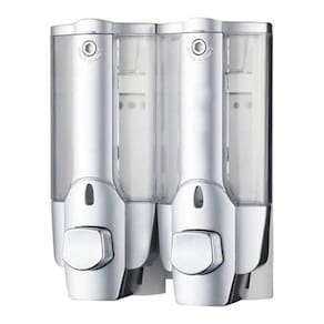 Dispenser Duplo Sabone Liquido Alcool Gel Shampoo Parede