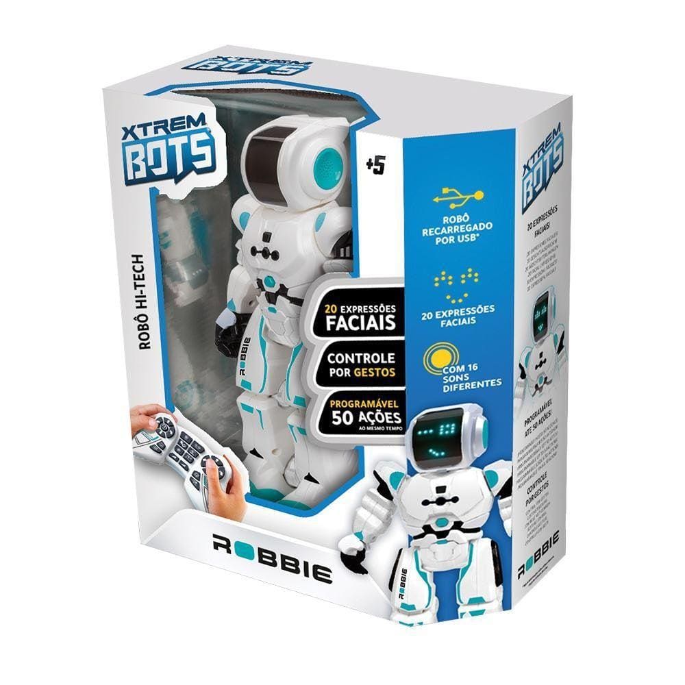 Xtrem Bots Robô Hi-Tech Robbie Controle Remoto Fun F00235