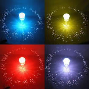 Pisca Pisca Fibra Otica Natal Natalino Led Agua Viva RGB Festa Bivolt