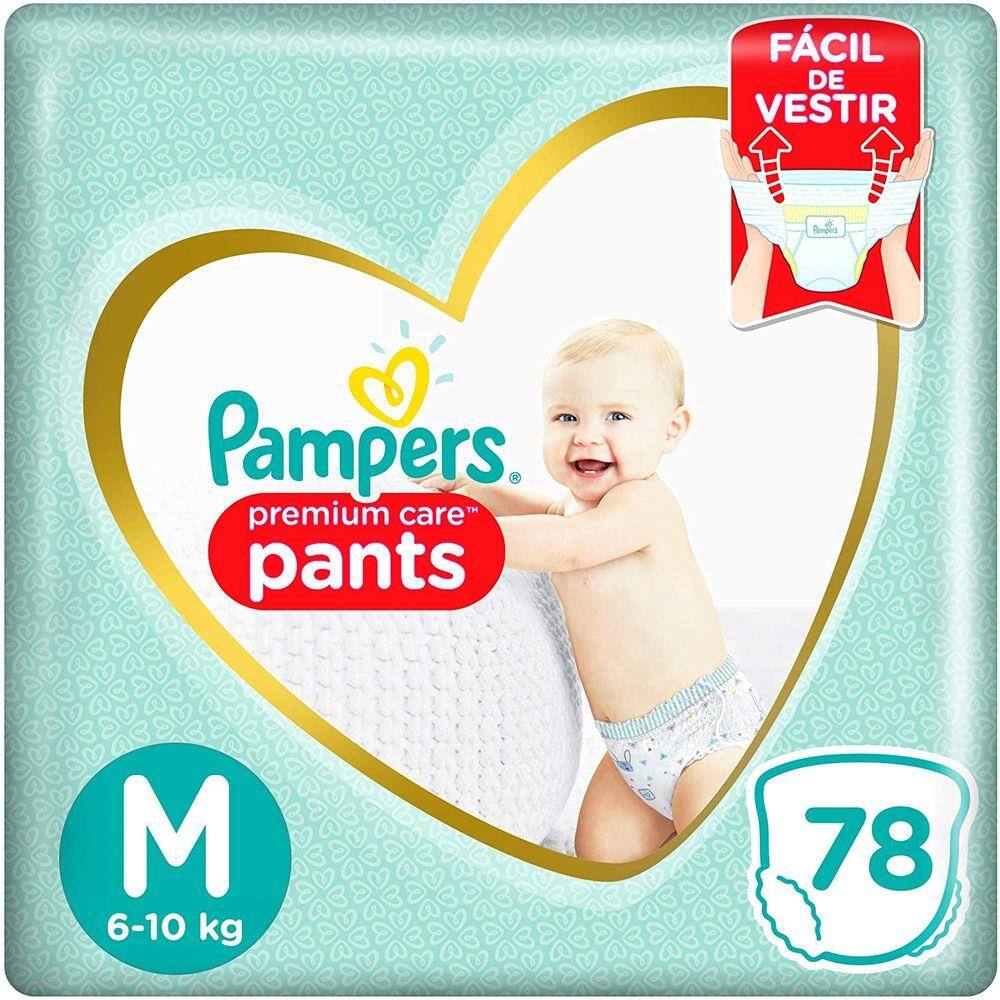Fralda Descartável Pampers Premium Care Jumbo Top M 78 Unidades