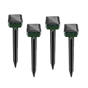 Repelente Solar Ultrassonico Cobras 4 unidades Pestes Ratos Roedores Jardim Externo