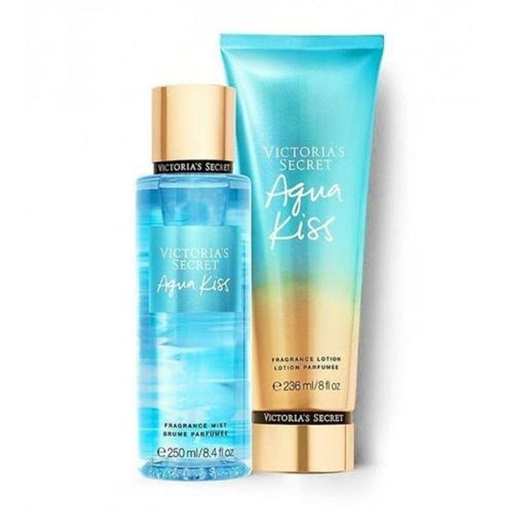 Kit Body Splash + Creme Victoria`S Secret Aqua Kiss