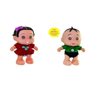 Mônica+ Cebolinha Baby Fala Frase Coleção Turma Da Mônica