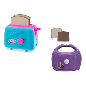 Kit Brinquedo Infantil Torradeira + Sanduicheira C/acessorio