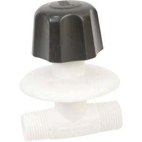 Registro PVC Roscável com Canopla 1990 Herc 1/2 Polegadas, Branco - Embalagem com 12 Unidades