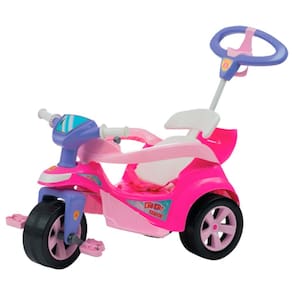 Triciclo Motoca Infantil Fast Velocipe Proteção E Empurrador