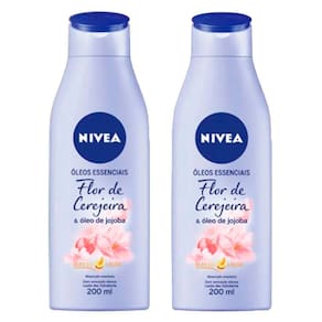 Kit Creme Hidratante Corporal Nivea Flor de Cerejeira e Óleo de Jojoba 200ml - 2 Unidades