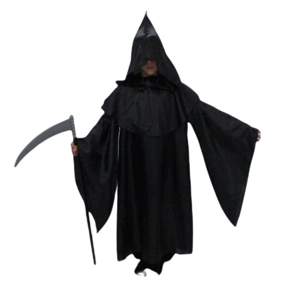 Fantasia Halloween Noviça do Mal Freira Adulta Vestido + Véu