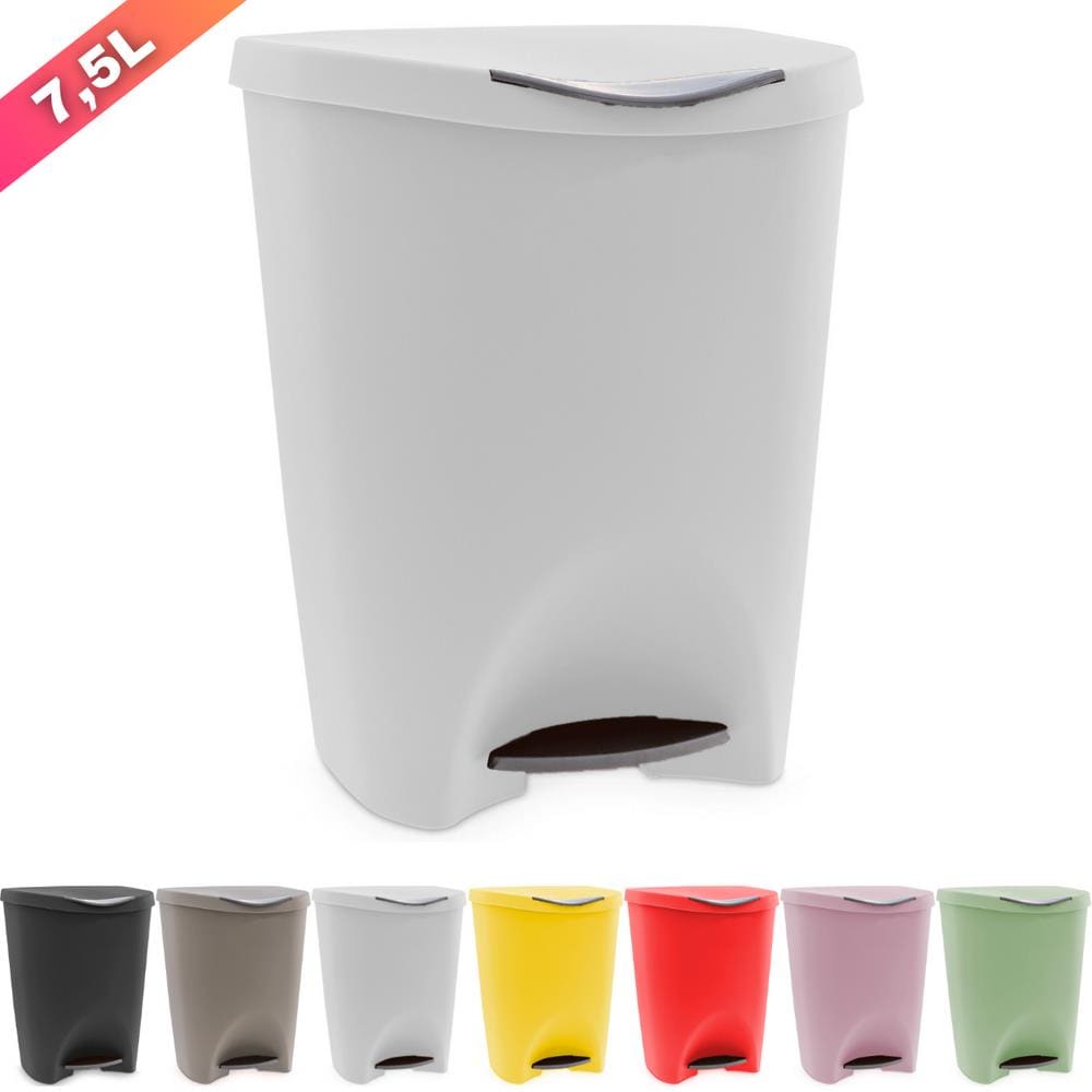 Lixeira Escritorio Cozinha Banheiro C/ Pedal 7,5l Plast.