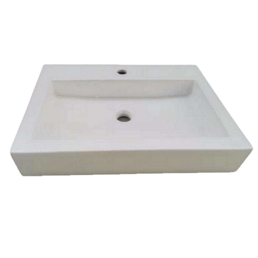 Cuba Sobrepor de cerâmica para banheiro/lavabo 63x47x11 cm