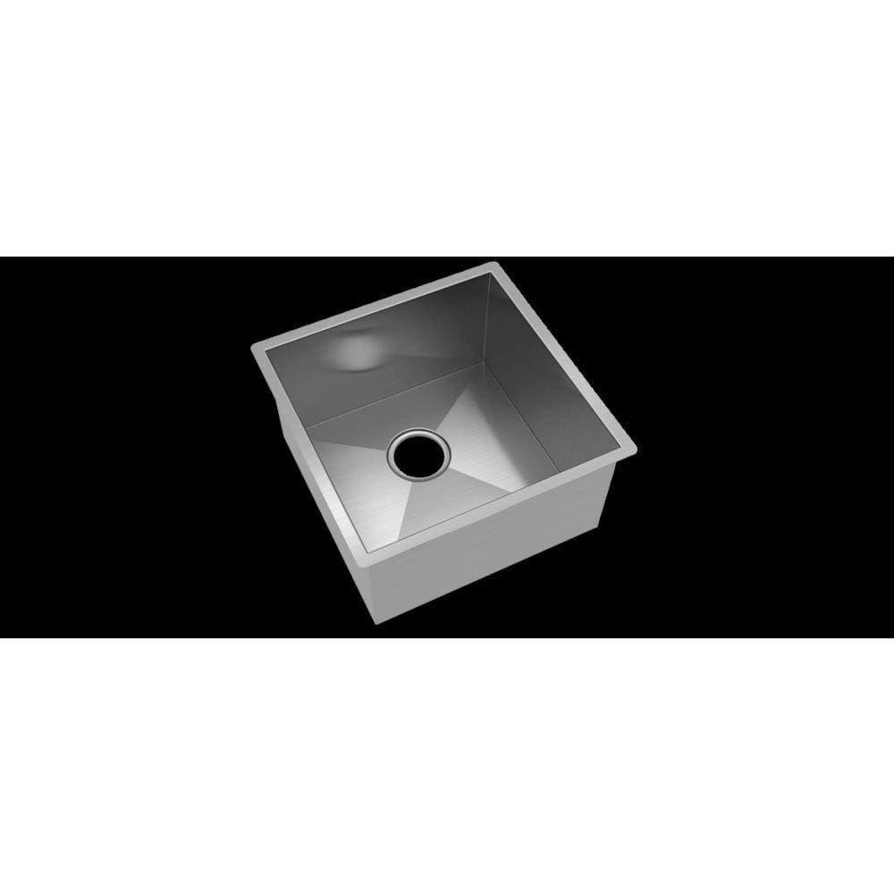 Cuba De Inox Reta 40x40cm Lr40 Aço Escovado Mekal