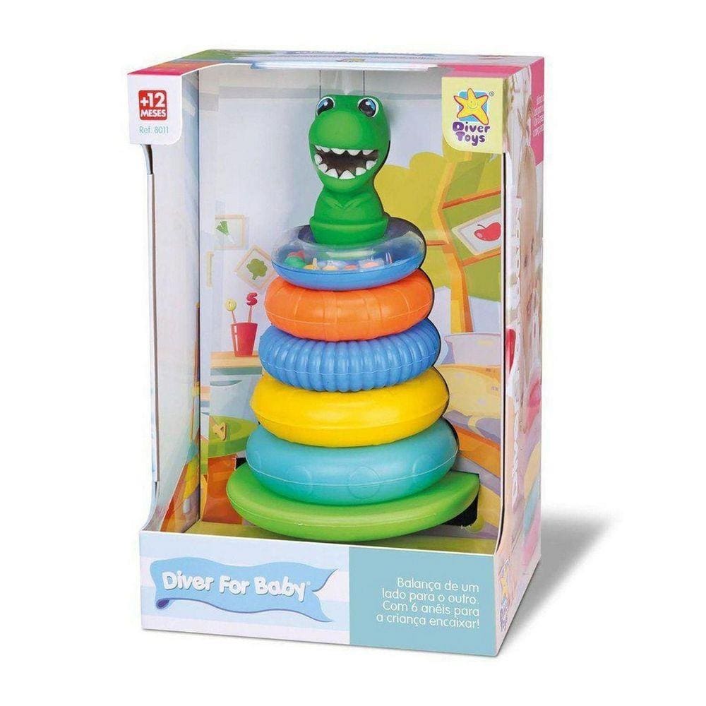 Pirâmide de Argolas Dino- Diver Toys