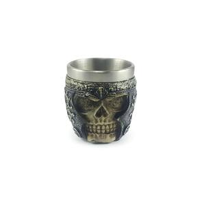 Copo Shot Decorativo Colecionável Medieval Caveira Guerreiro Viking Para Tequila Vodka Whisky
