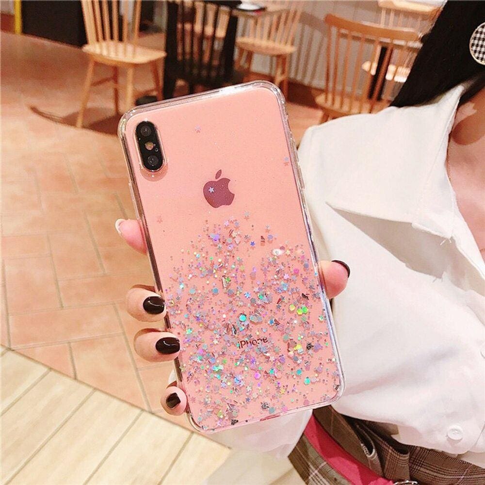 Capa iphone 8 plus glitter 3x1 azul pop socket glitter quarkcase | Casas  Bahia