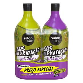 Kit Shampoo + Condicionador S.O.S Hidratação Ultra Cachos 1L