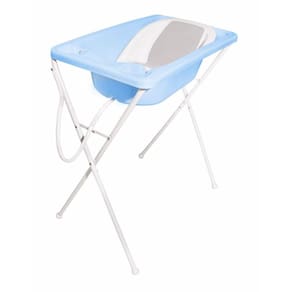 Banheira para Bebê Plástica Acqua Trio Galzerano Azul Pastel