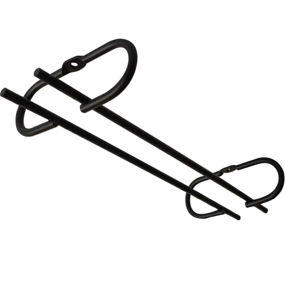 Suporte Suspenso para Taças Reto 42cm Porta Taças de Teto Preto Fosco