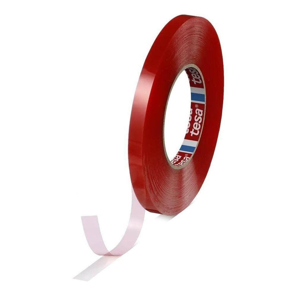 Fita Dupla Face Poliéster Vermelha Tesa 4965 1 Rolo 12Mmx50M