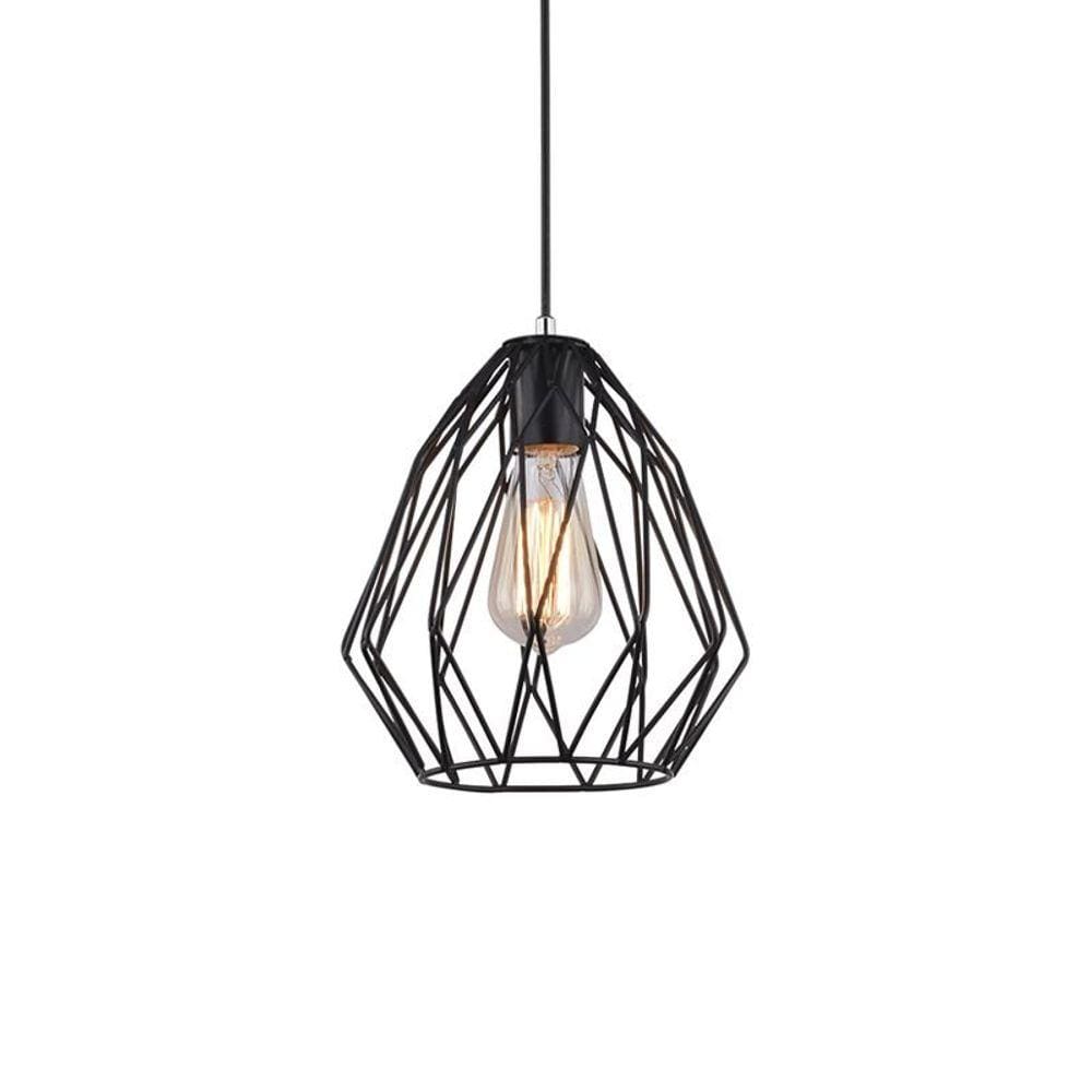 Lustre Pendente Taschibra Christa Preto E27 Bivolt