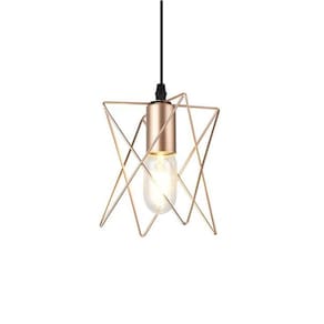 Lustre Pendente Taschibra Treliça Cobre E27 Bivolt