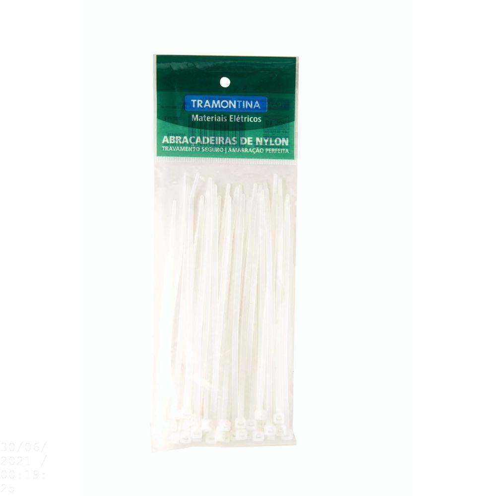 Abraçadeira de Nylon 95x2,4 mm Tramontina Branca Tramontina