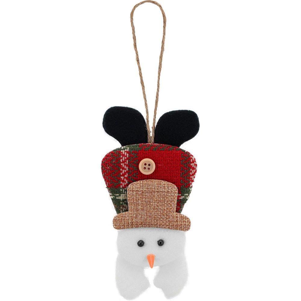 Kit 24 Enfeite Árvore Natal Pendente Boneco De Neve 17cm