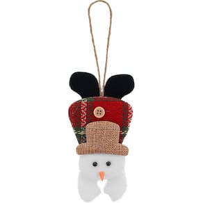 Enfeite Árvore Natal Pendente Boneco De Neve 1 Peça 17cm