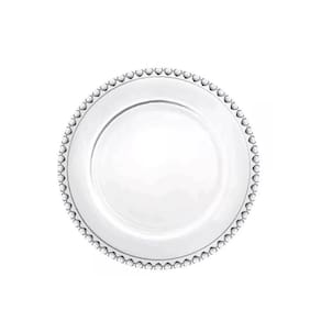 Sousplat cristal coração transparente Lyor 32 cm