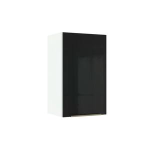 Armário Aéreo Madesa Lux 40cm 1 Porta Branco Preto