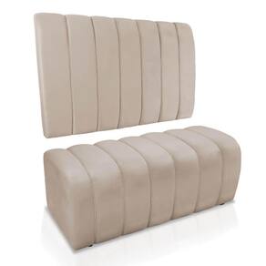 Kit Calçadeira Painel Olivia Solteiro 90cm Bege