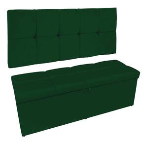 Kit Calçadeira Painel Nina 160cm Suede Verde