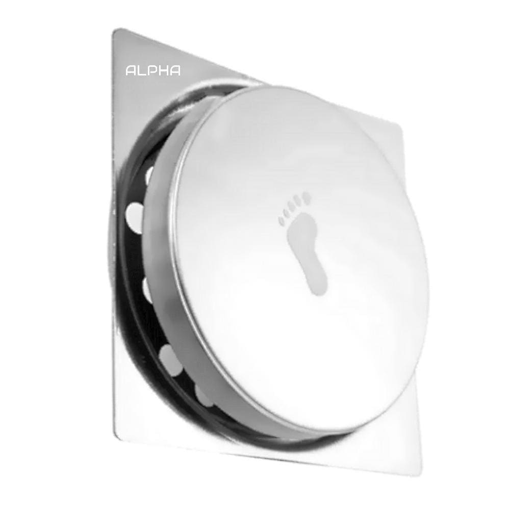 Ralo Click Inteligente Para Banheiro Quadrado 10 Cm Inox