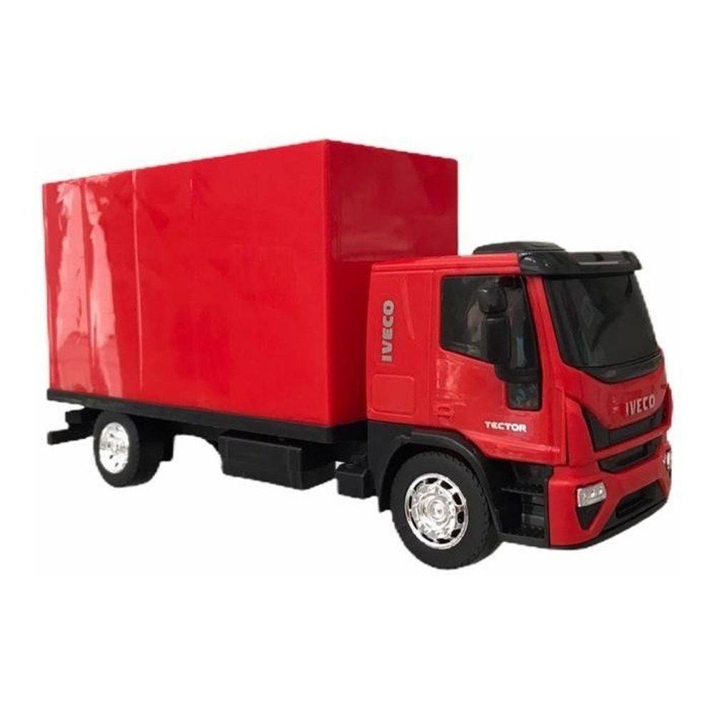 Caminhão Iveco Tector Baú com acessórios - Usual Brinquedos - Azul